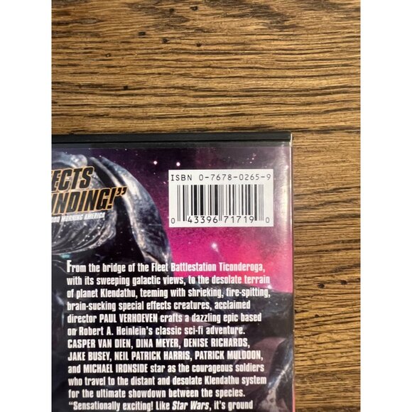 Starship Troopers DVD Widescreen 1998 Sci-Fi Action Movie Classic - Picture 3 of 4